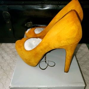 Peeptoe Suede Pump